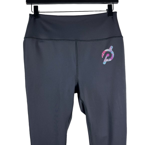 Peloton Women's Move Scalloped Hem High Rise Crop Leggings Black Size L HO121 - Picture 2 of 11